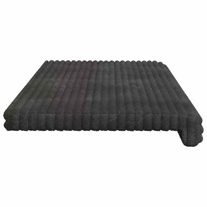 vidaXL Bench Cushion Plush Corduroy Dark Grey Depth 35 cm
