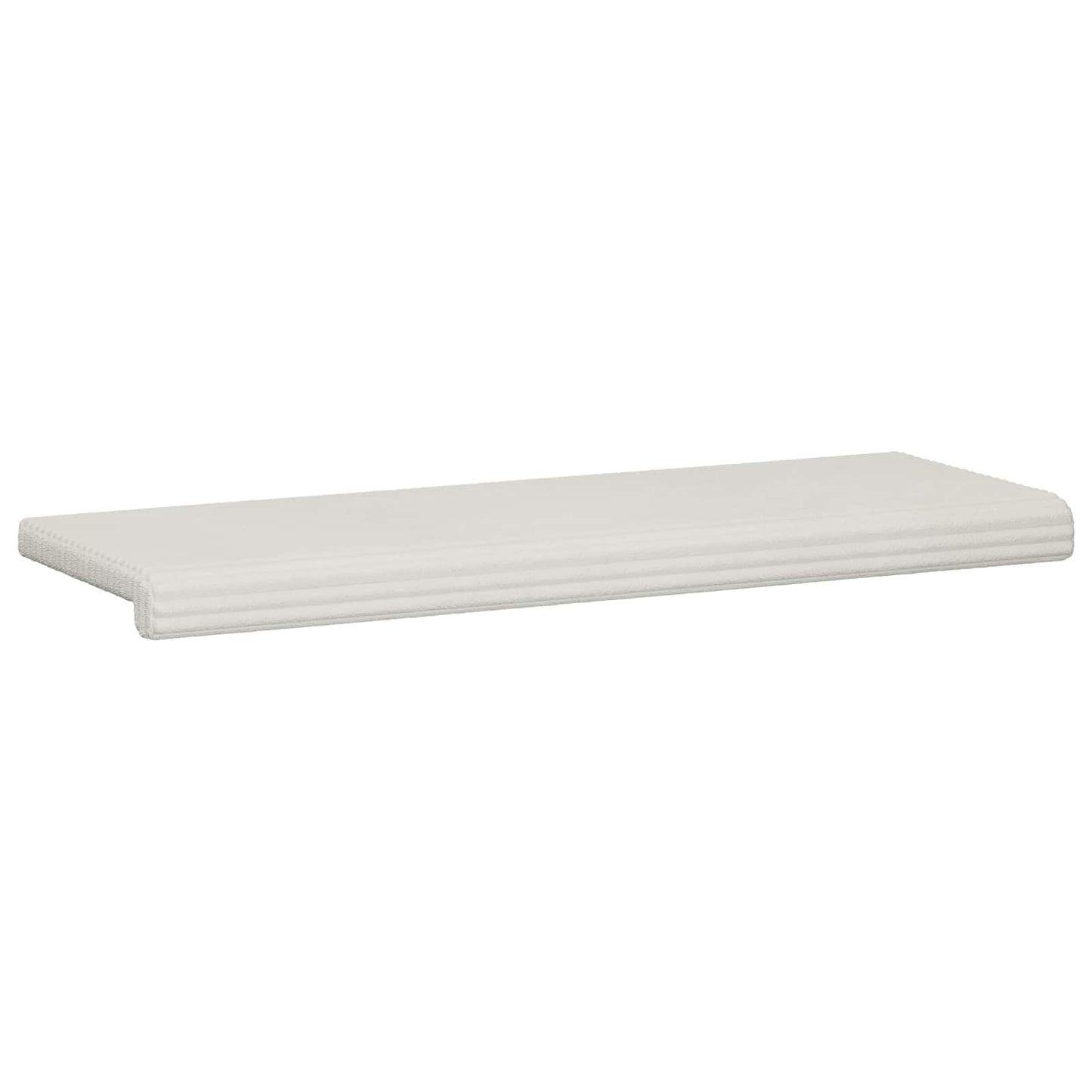 vidaXL Bench Cushion Plush Corduroy Cream Depth 35 cm