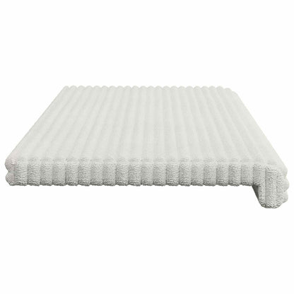 vidaXL Bench Cushion Plush Corduroy Cream Depth 35 cm