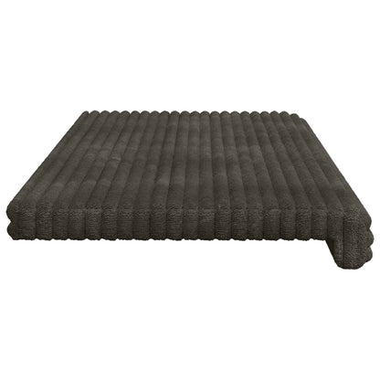 vidaXL Bench Cushion Plush Corduroy Anthracite Depth 35 cm