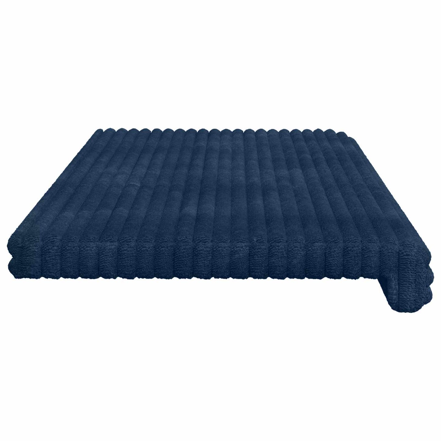 vidaXL Bench Cushion Plush Corduroy Navy Blue Depth 35 cm