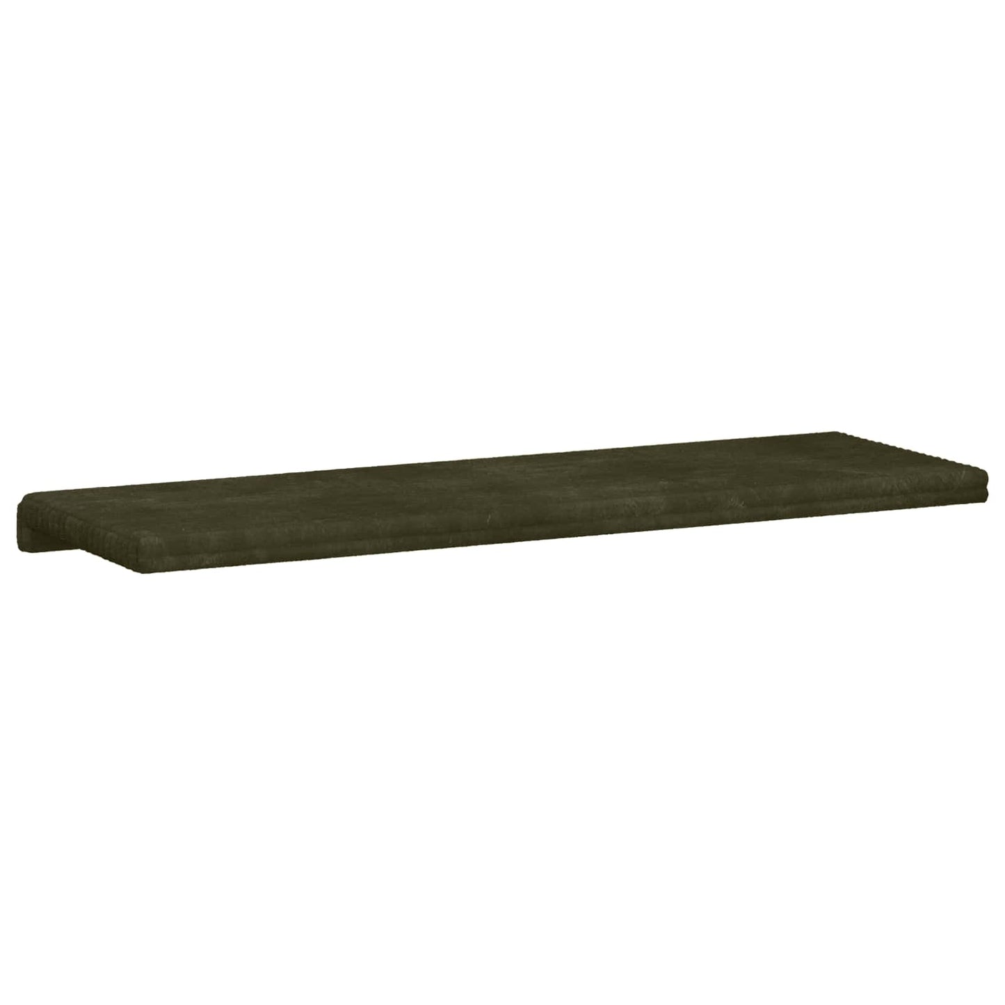 vidaXL Bench Cushion Plush Corduroy Green Depth 35 cm