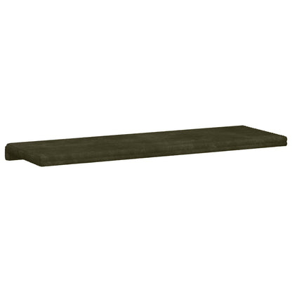 vidaXL Bench Cushion Plush Corduroy Green Depth 35 cm