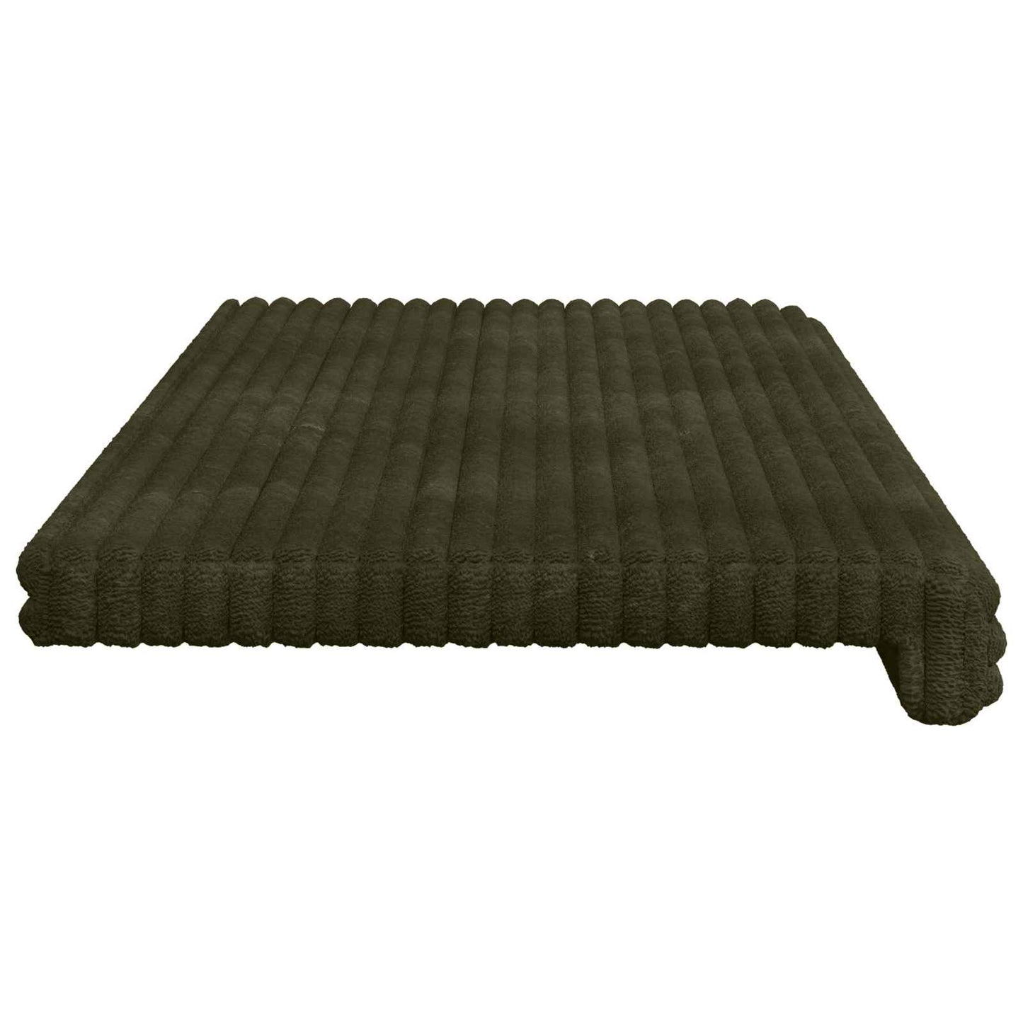 vidaXL Bench Cushion Plush Corduroy Green Depth 35 cm
