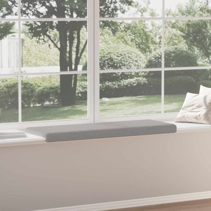 vidaXL Bench Cushion Sherpa Fabric Light Grey Depth 35 cm