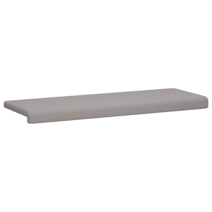 vidaXL Bench Cushion Sherpa Fabric Light Grey Depth 35 cm