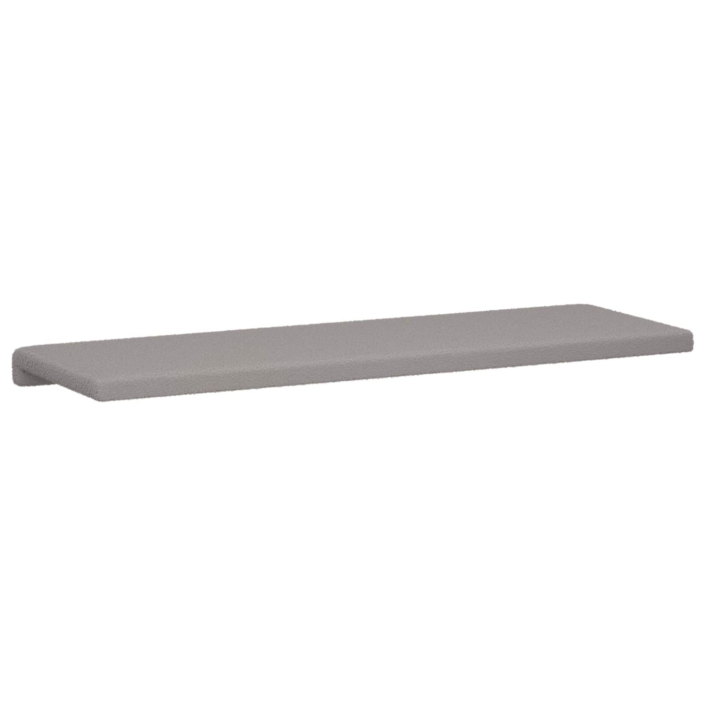 vidaXL Bench Cushion Sherpa Fabric Light Grey Depth 35 cm