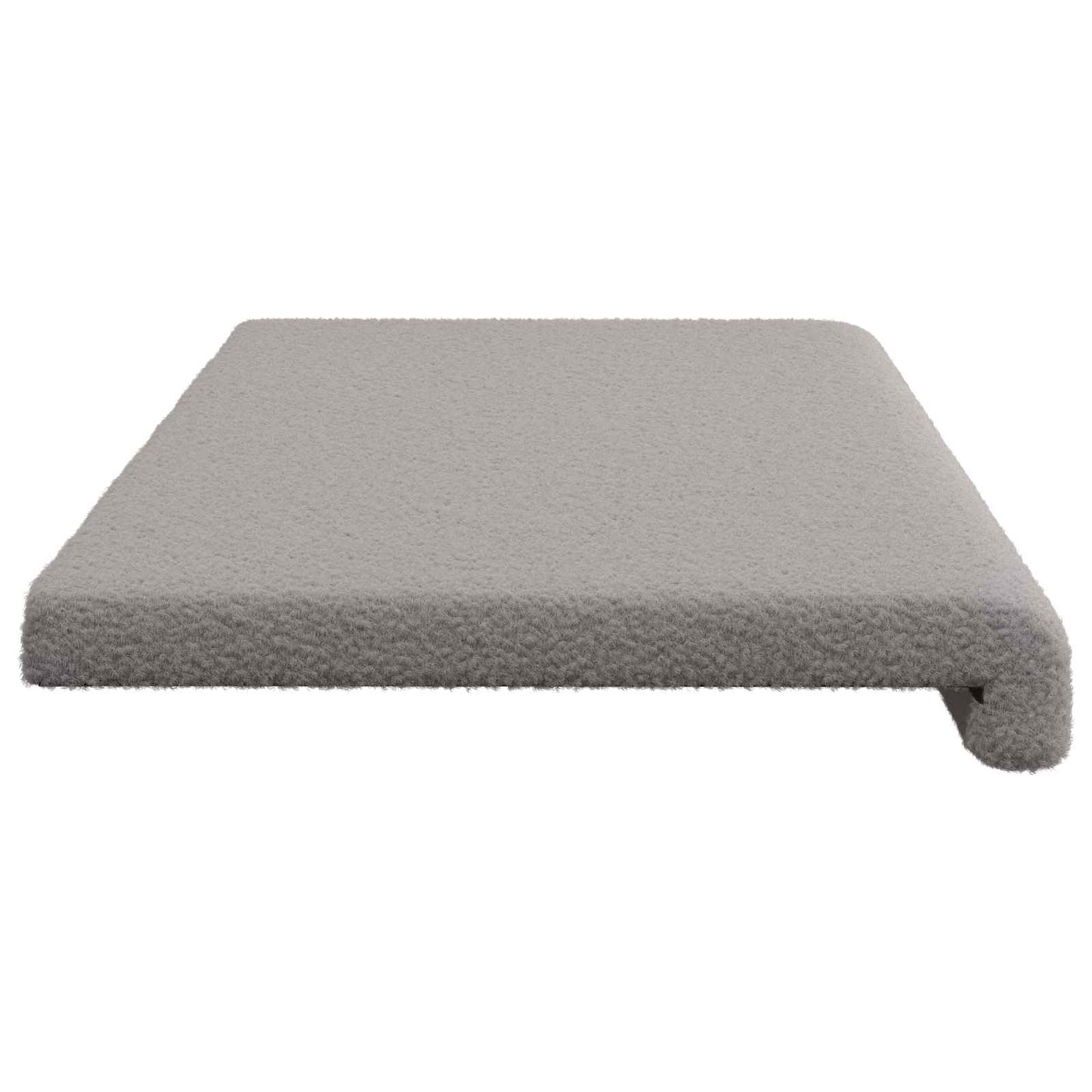 vidaXL Bench Cushion Sherpa Fabric Light Grey Depth 35 cm