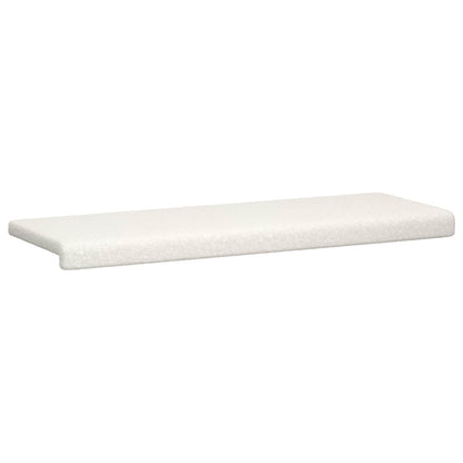 vidaXL Bench Cushion Sherpa Fabric Cream Depth 35 cm
