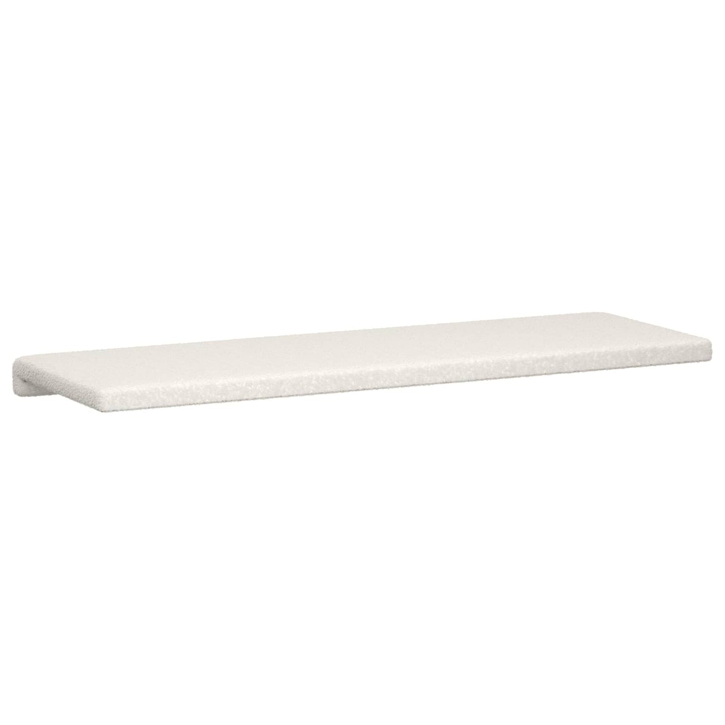 vidaXL Bench Cushion Sherpa Fabric Cream Depth 35 cm