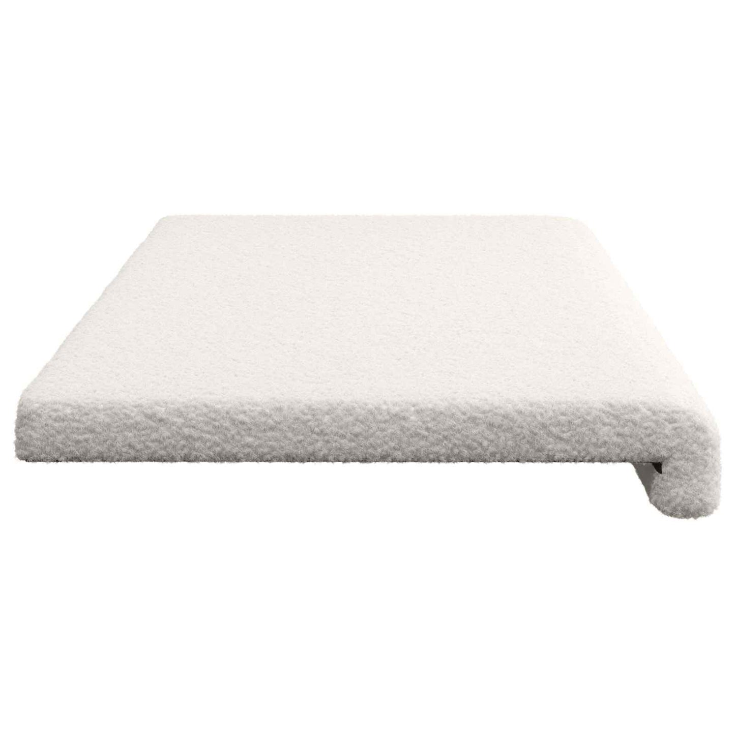 vidaXL Bench Cushion Sherpa Fabric Cream Depth 35 cm