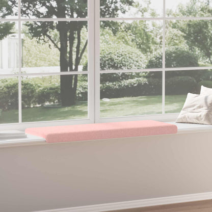 vidaXL Bench Cushion Sherpa Fabric Pink Depth 35 cm