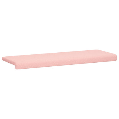 vidaXL Bench Cushion Sherpa Fabric Pink Depth 35 cm