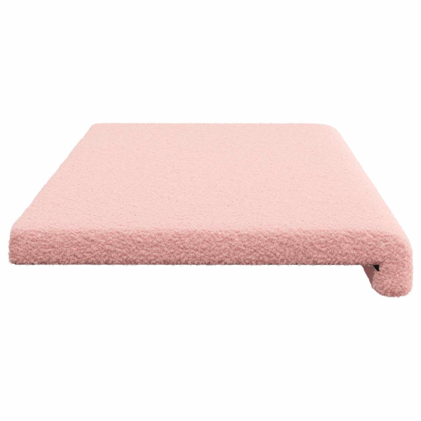 vidaXL Bench Cushion Sherpa Fabric Pink Depth 35 cm