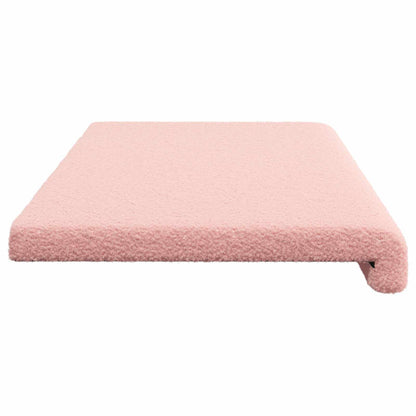 vidaXL Bench Cushion Sherpa Fabric Pink Depth 35 cm