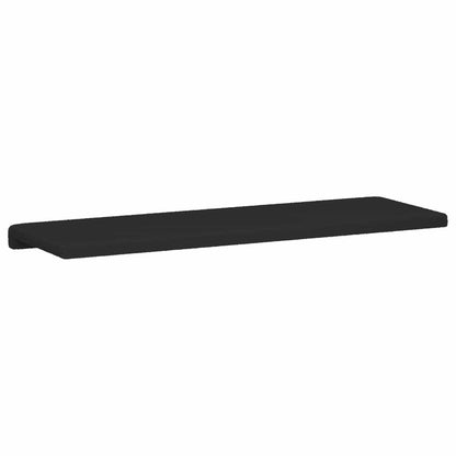 vidaXL Bench Cushion Sherpa Fabric Black Depth 35 cm