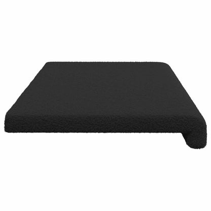 vidaXL Bench Cushion Sherpa Fabric Black Depth 35 cm