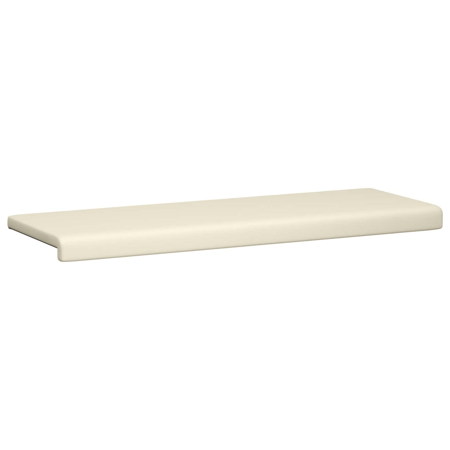 vidaXL Bench Cushion Textured Velvet Cream Depth 35 cm