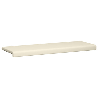 vidaXL Bench Cushion Textured Velvet Cream Depth 35 cm