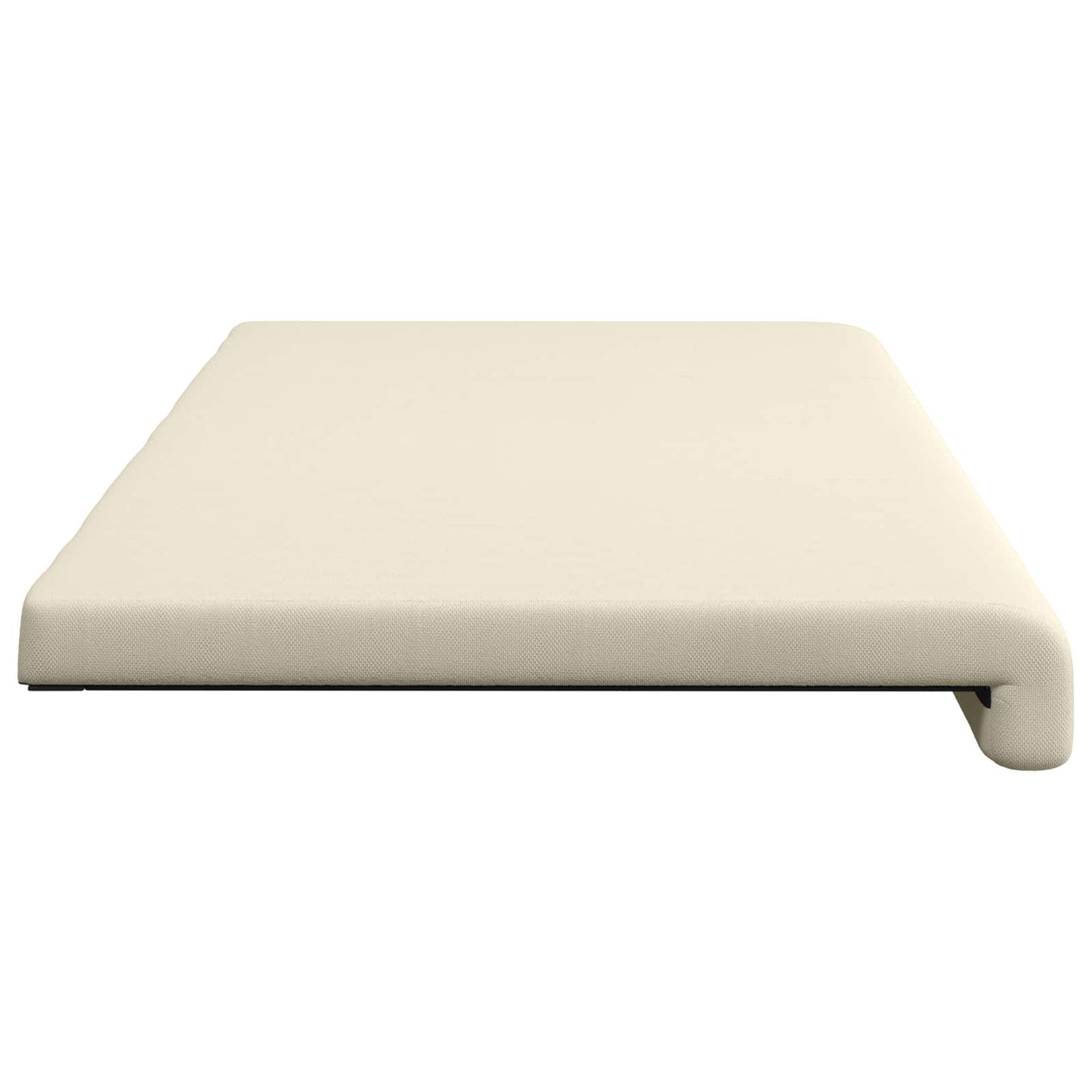 vidaXL Bench Cushion Textured Velvet Cream Depth 35 cm