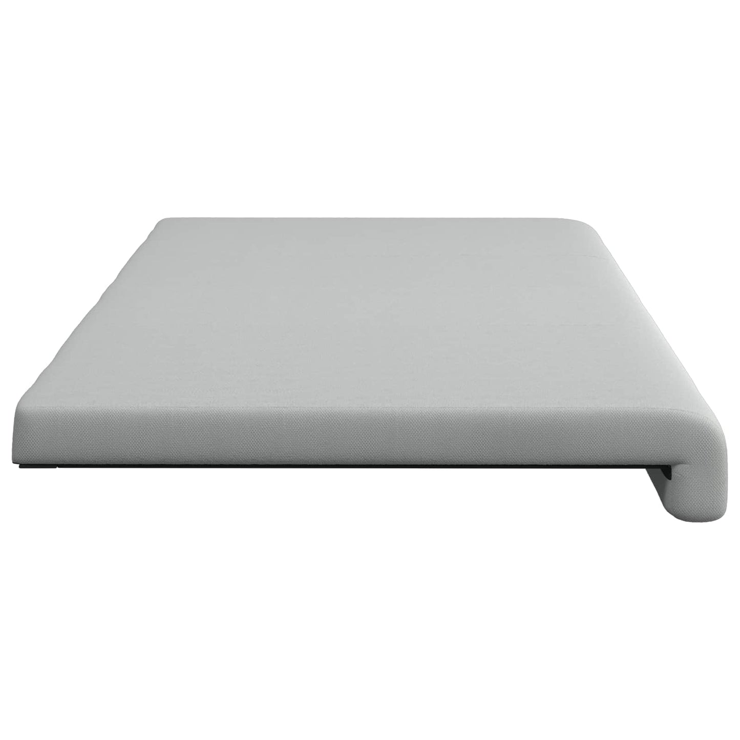 vidaXL Bench Cushion Textured Velvet Light Grey Depth 35 cm