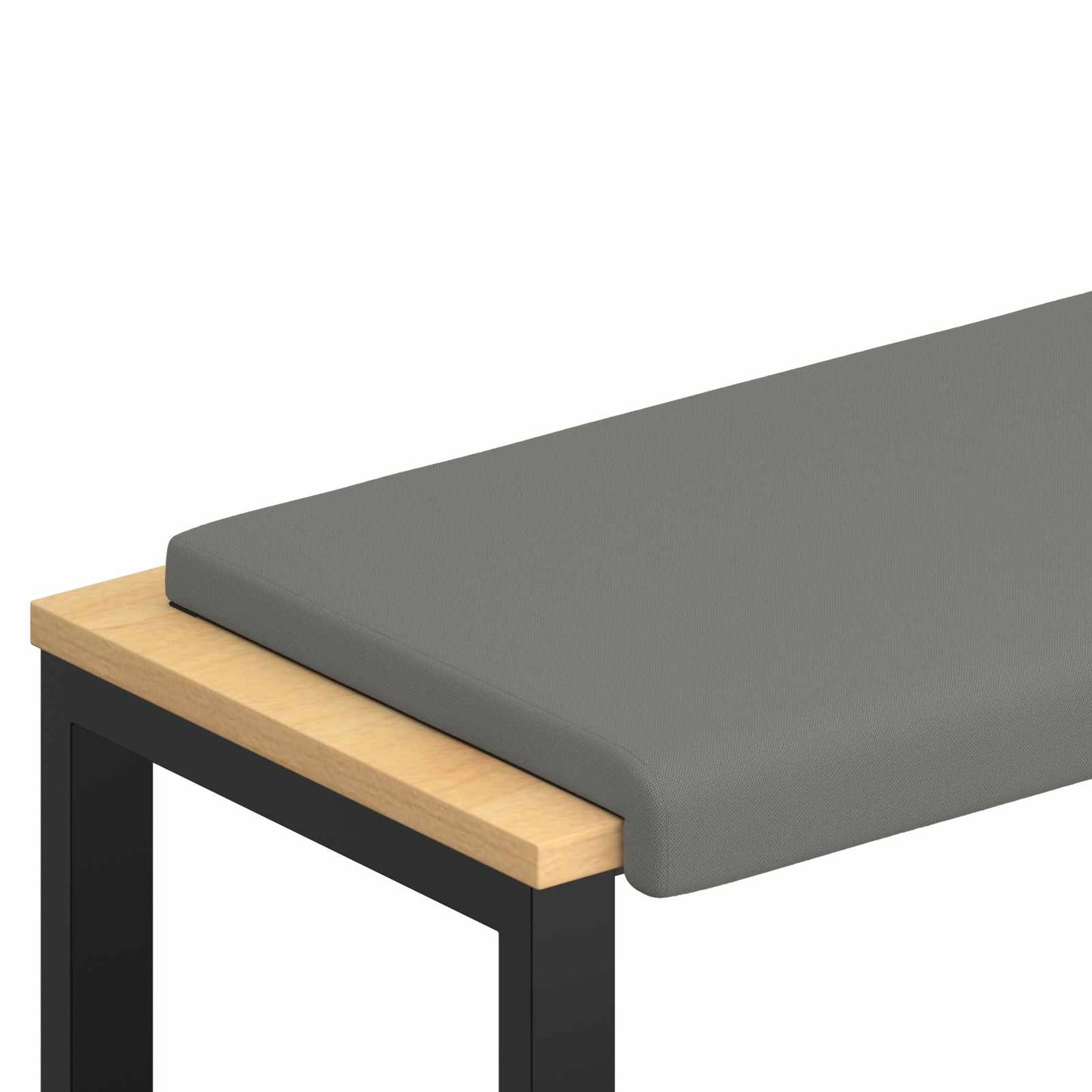vidaXL Bench Cushion Textured Velvet Dark Grey Depth 35 cm