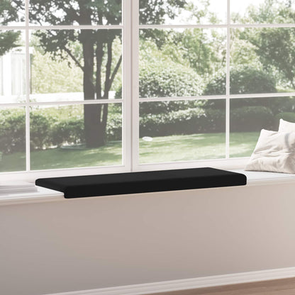 vidaXL Bench Cushion Textured Velvet Black Depth 35 cm