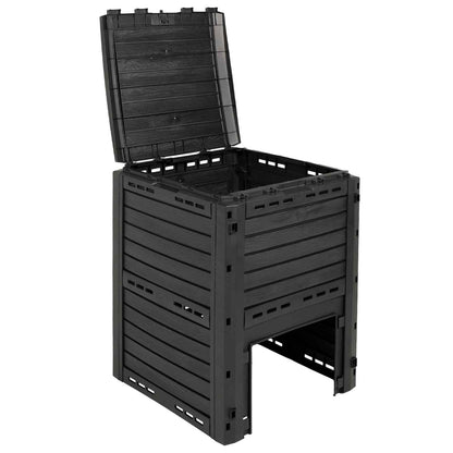 vidaXL Garden Composter Black 59.5 x 60 x 81.5 cm 280 L 100% PP