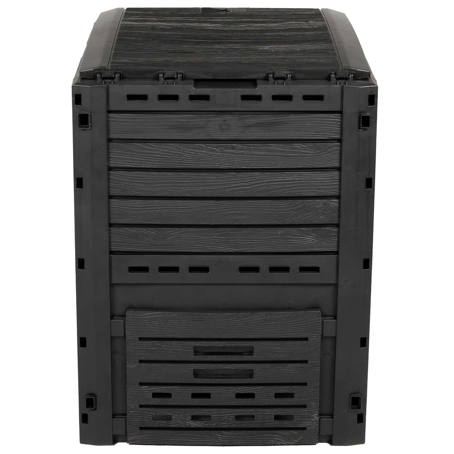 vidaXL Garden Composter Black 59.5 x 60 x 81.5 cm 280 L 100% PP