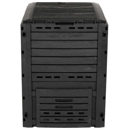 vidaXL Garden Composter Black 59.5 x 60 x 81.5 cm 280 L 100% PP