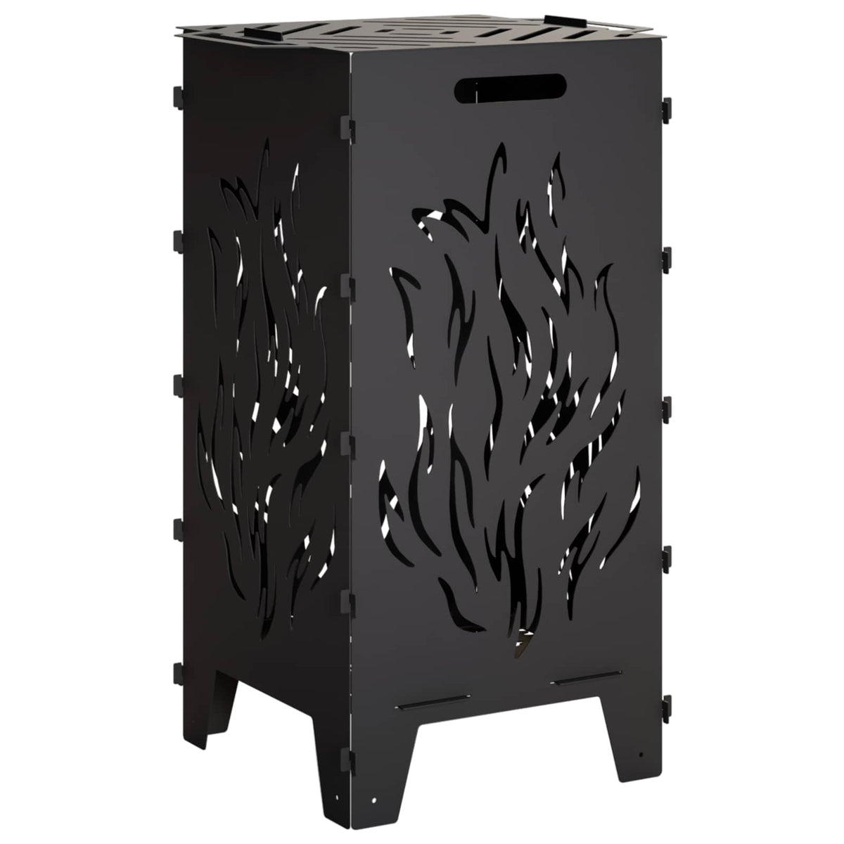 vidaXL Fire Pit Black 47 x 38 x 75 cm Steel