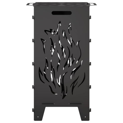 vidaXL Fire Pit Black 47 x 38 x 75 cm Steel