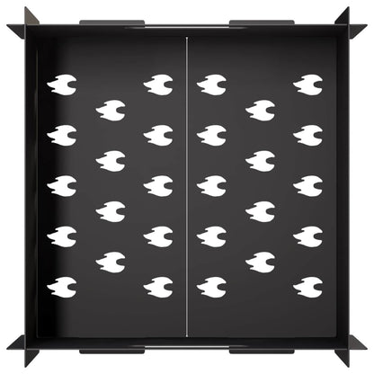 vidaXL Fire Pit Black 40 x 40 x 20 cm Steel