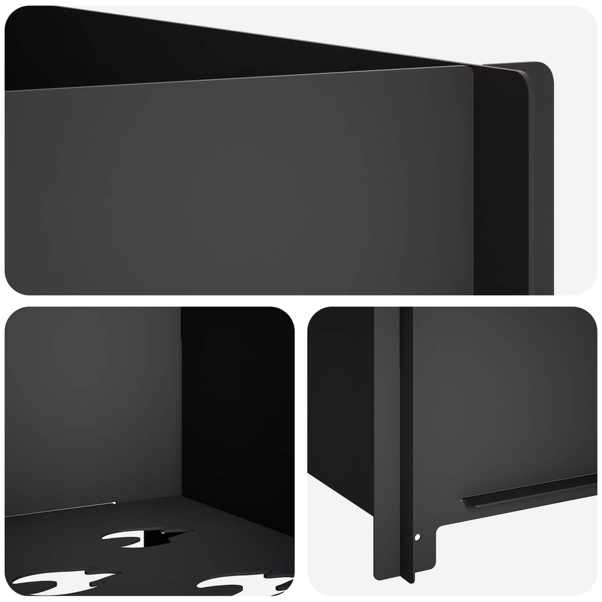 vidaXL Fire Pit Black 60 x 60 x 30 cm Steel