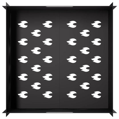 vidaXL Fire Pit Black 60 x 60 x 30 cm Steel