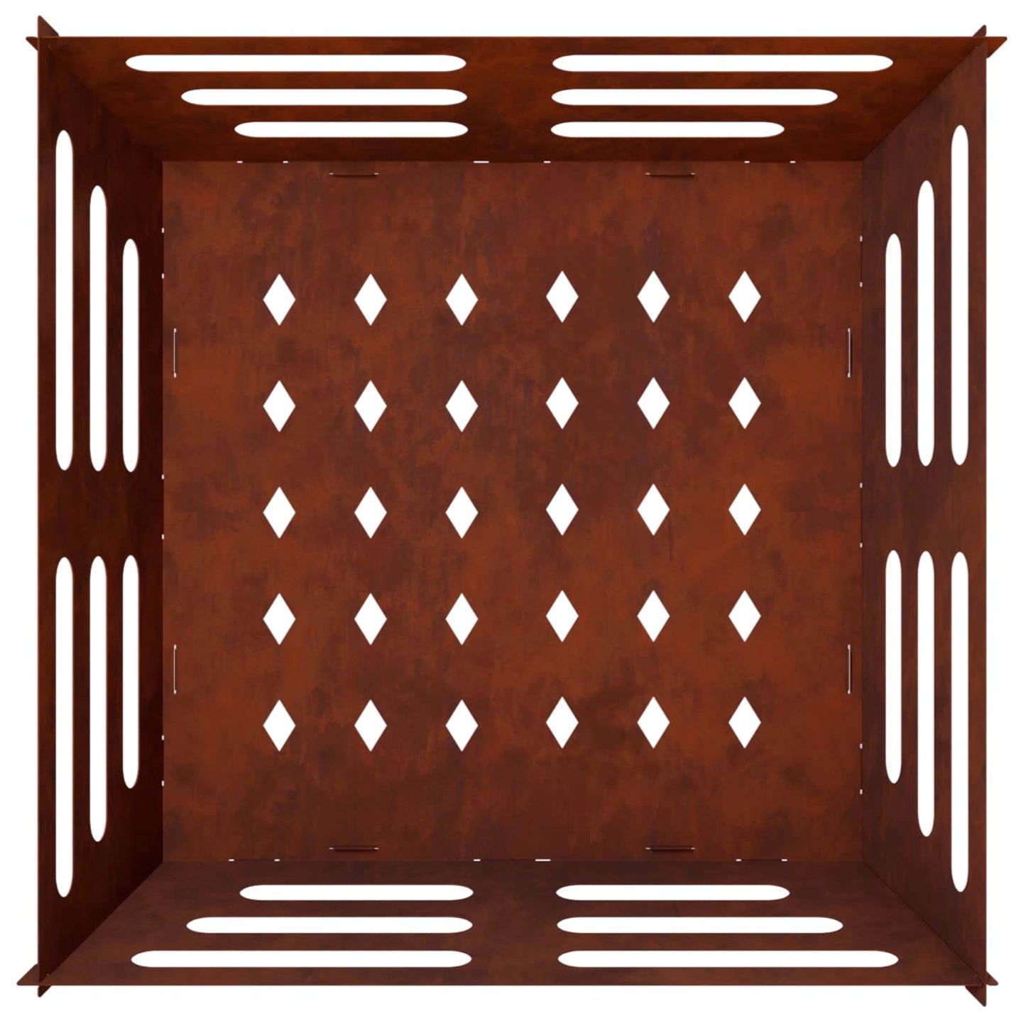 vidaXL Fire Pit Rusty 60 x 60 x 30 cm Weathering Steel