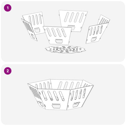 vidaXL Fire Pit Black 80 x 80 x 28 cm Steel