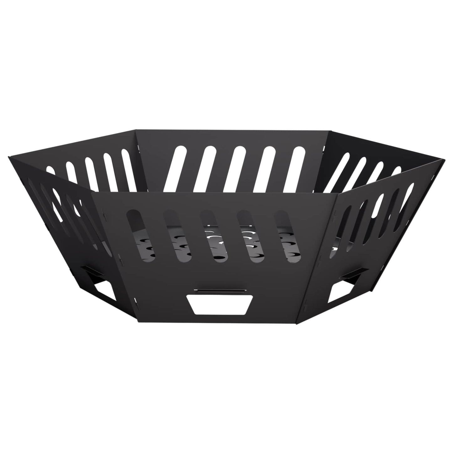 vidaXL Fire Pit Black 80 x 80 x 28 cm Steel