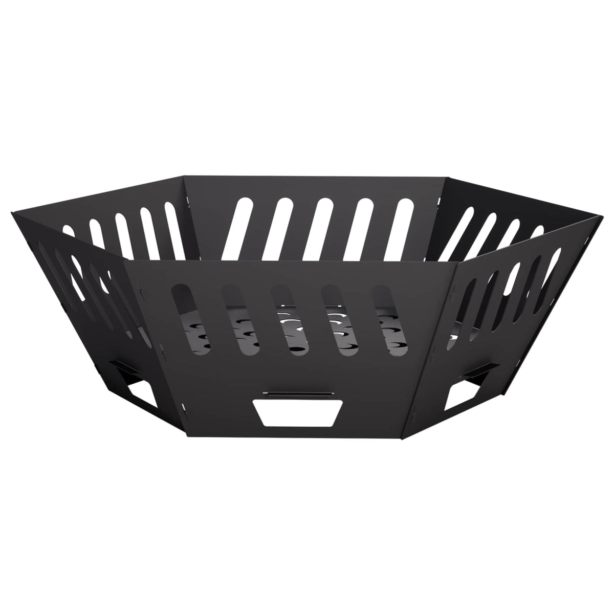 vidaXL Fire Pit Black 80 x 80 x 28 cm Steel