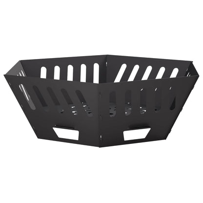 vidaXL Fire Pit Black 80 x 80 x 28 cm Steel