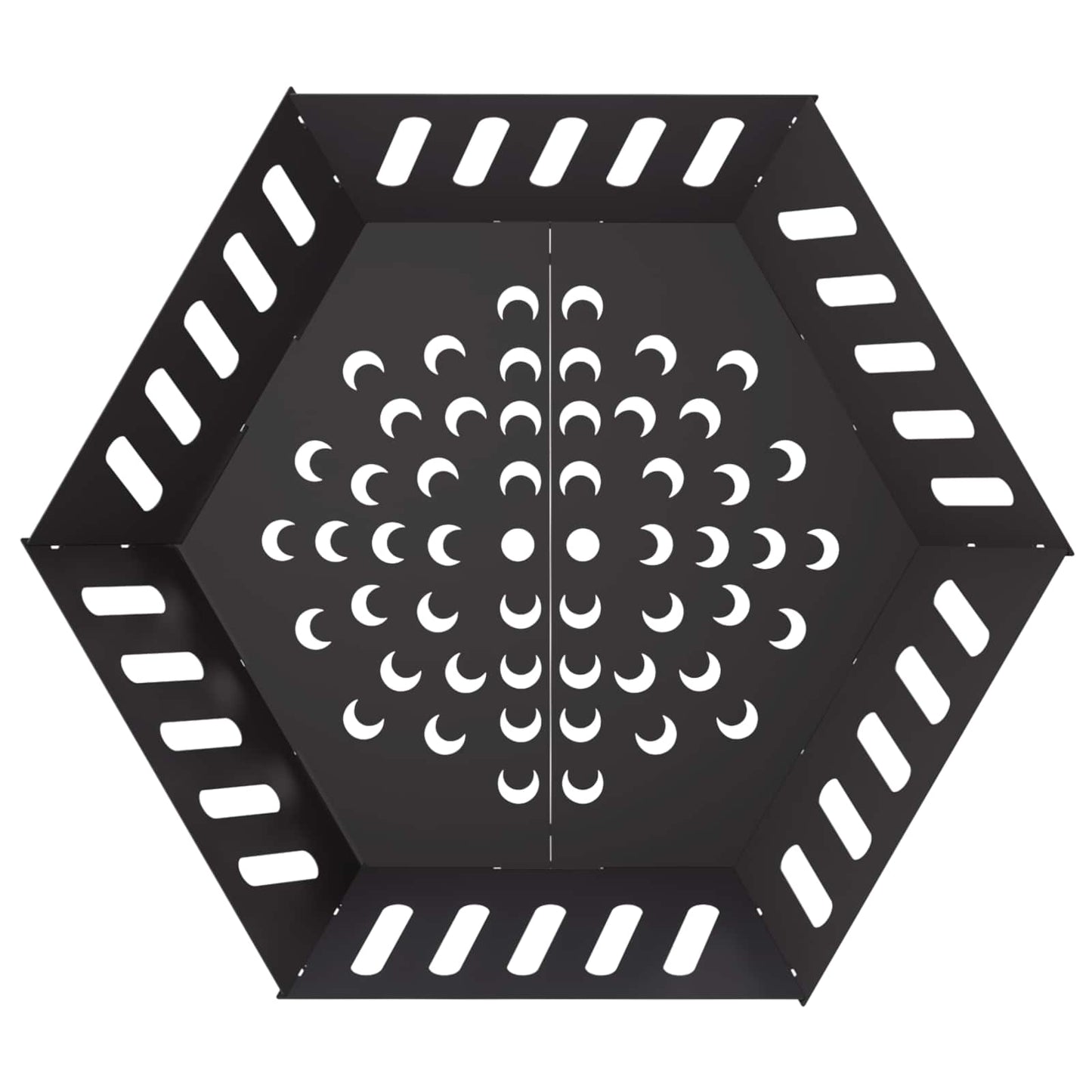 vidaXL Fire Pit Black 80 x 80 x 28 cm Steel