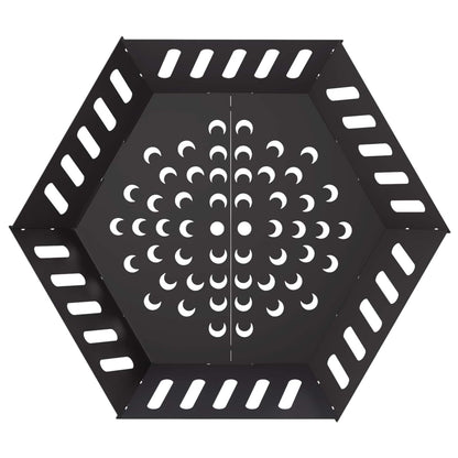 vidaXL Fire Pit Black 80 x 80 x 28 cm Steel