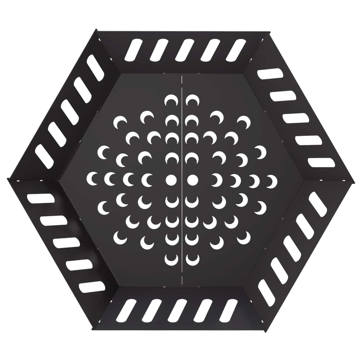 vidaXL Fire Pit Black 80 x 80 x 28 cm Steel