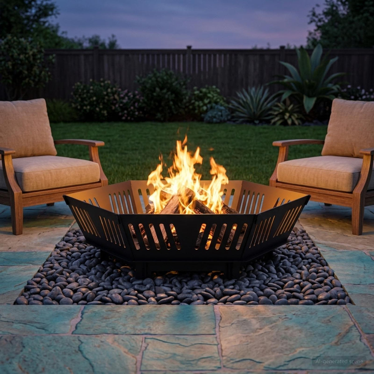 vidaXL Fire Pit Black 60 x 60 x 18 cm Steel