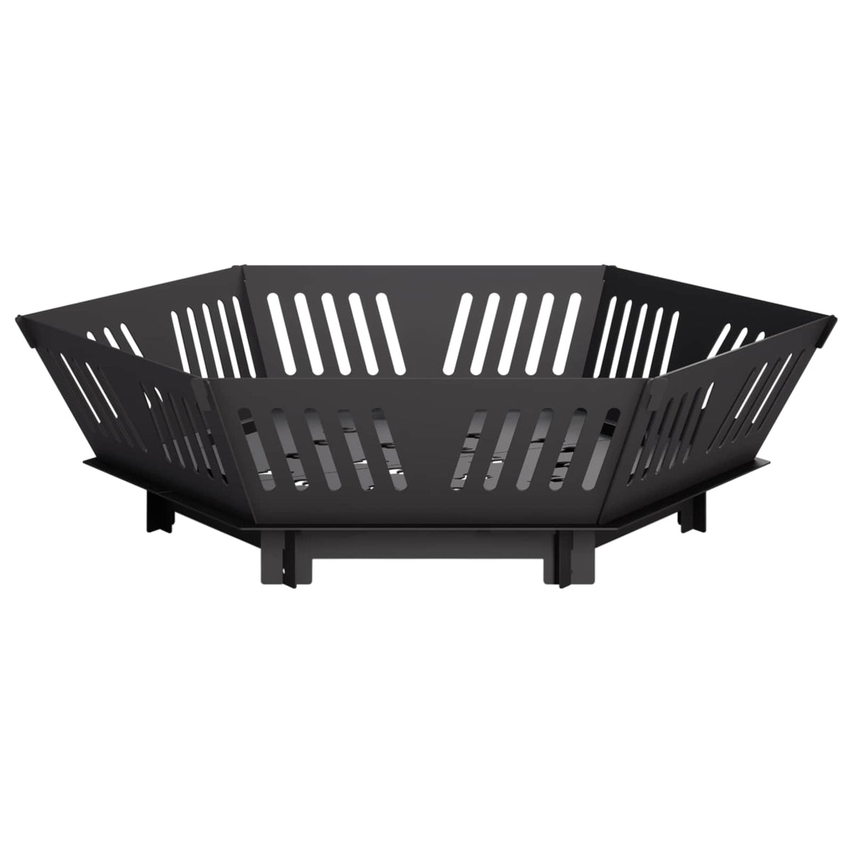 vidaXL Fire Pit Black 60 x 60 x 18 cm Steel