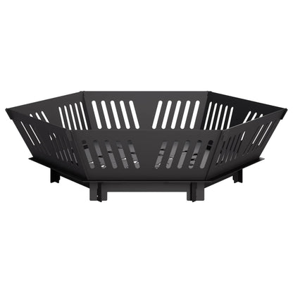 vidaXL Fire Pit Black 60 x 60 x 18 cm Steel