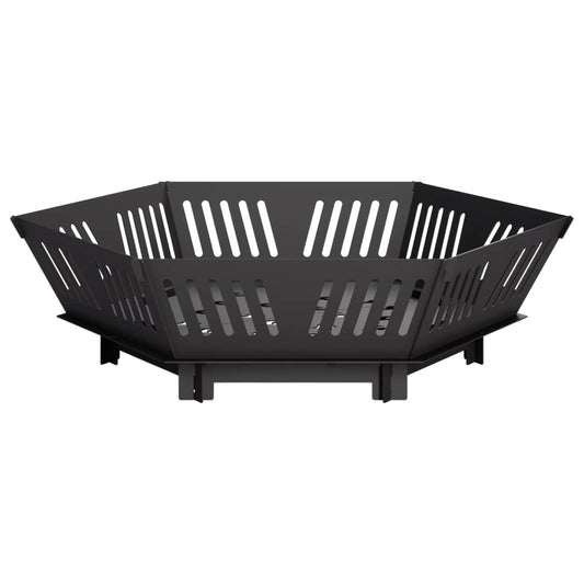 vidaXL Fire Pit Black 60 x 60 x 18 cm Steel