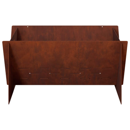 vidaXL Fire Pit Rusty 40 x 40 x 20 cm Weathering Steel