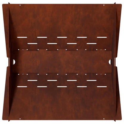 vidaXL Fire Pit Rusty 40 x 40 x 20 cm Weathering Steel