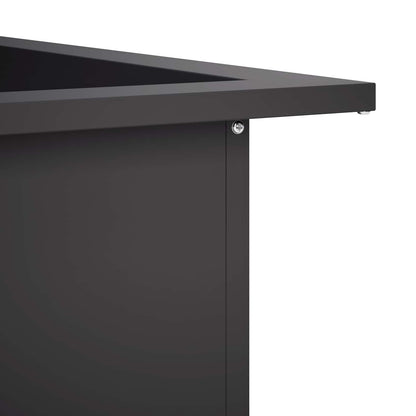 vidaXL Fire Pit Ring Black 80 x 80 x 25 cm Steel